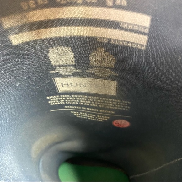 Hunter ORG Gray Tall Gloss Waterproof Rain Boots - Picture 7 of 13